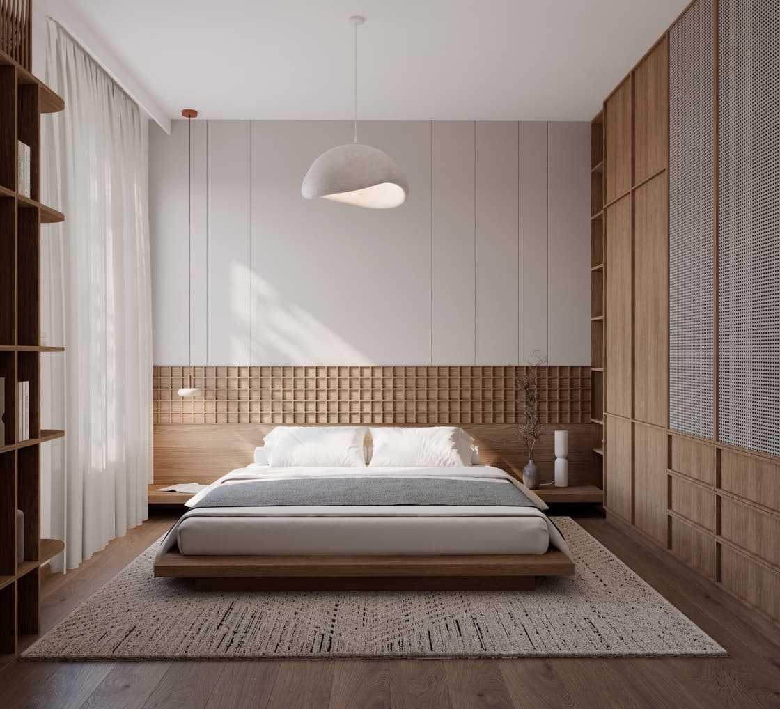 IGNIS Concept — spavaća soba, drvena obloga